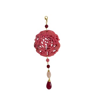 Colgante Oriental fucsia