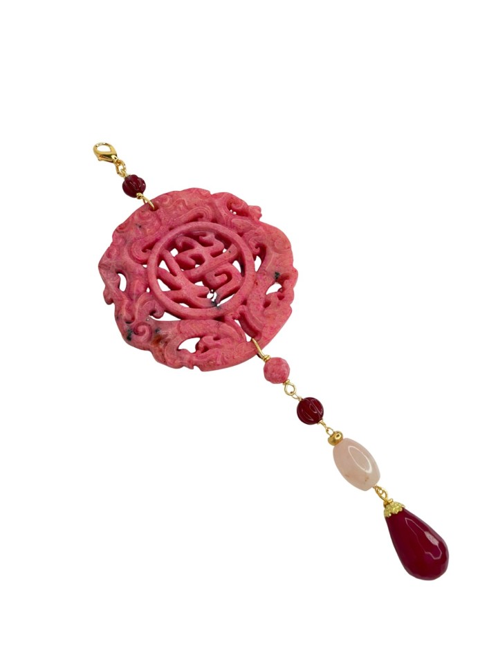 Colgante Oriental fucsia