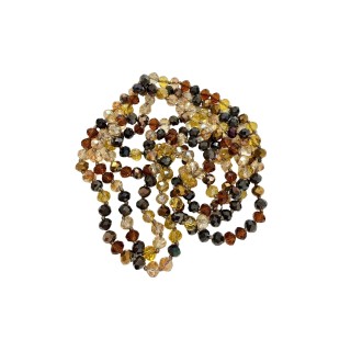 Collar de cristal en tonos marrones