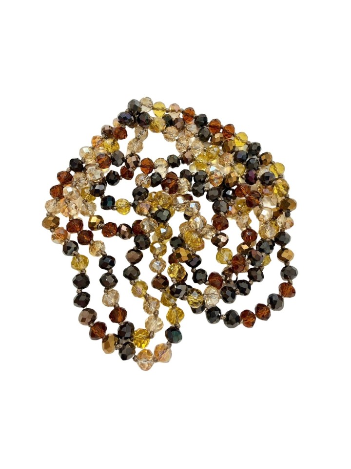 Collar de cristal en tonos marrones