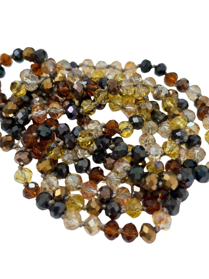 Collar de cristal en tonos marrones
