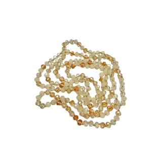 Collar de cristal en tonos beige y champán