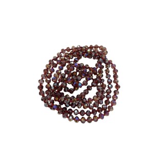 Collar de cristal en granate tornasolado