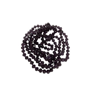 Collar de cristal en tono berenjena