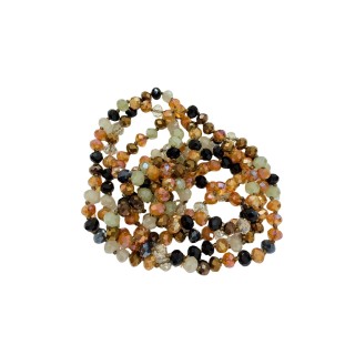 Collar de cristal en tonos verdes y marrones