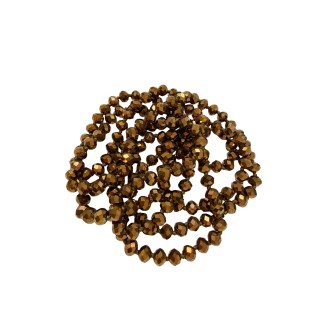 Collar de cristal en tono dorado oscuro
