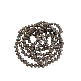 Collar de cristal en tono topo