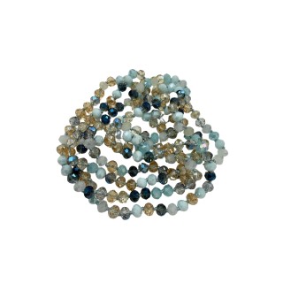 Collar de cristal en tonos azules