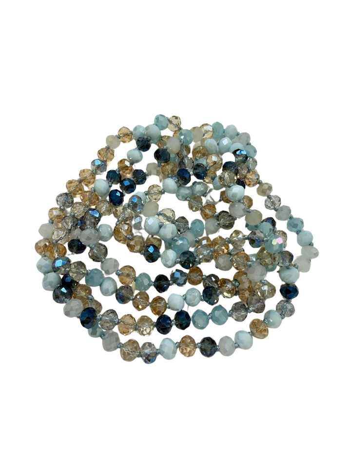 Collar de cristal en tonos azules