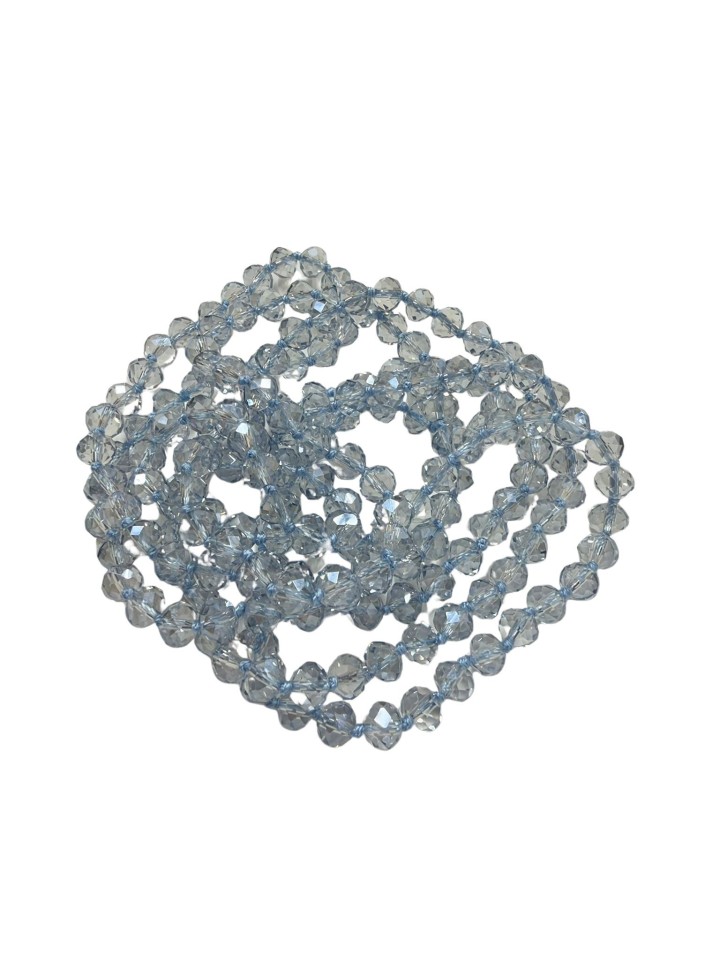 Collar de cristal en tono azul claro
