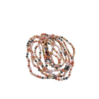 Collar de mini cristales en tonos rosas y grises