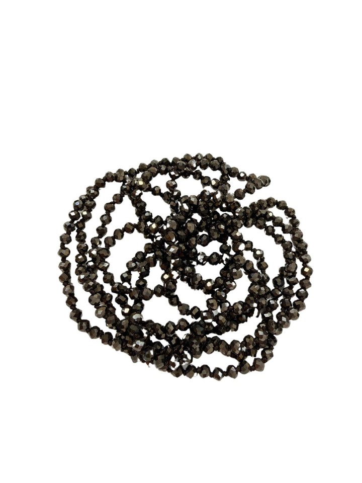 Collar de mini cristales en tonos marrón chocolate