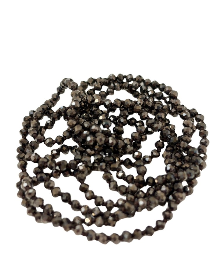 Collar de mini cristales en tonos marrón chocolate