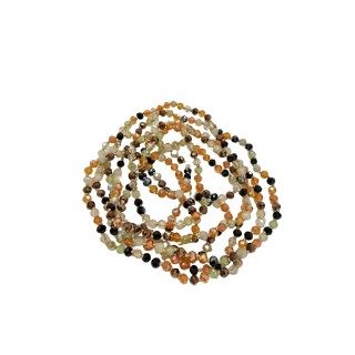Collar de mini cristales en tonos verdes y marrones