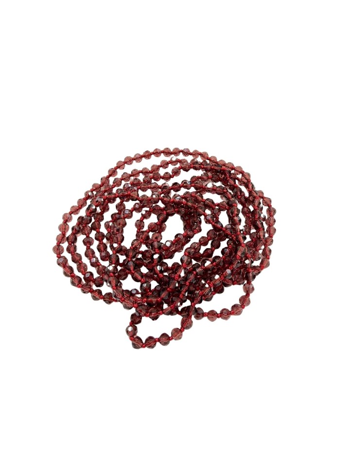 Collar de mini cristales en tonos granate