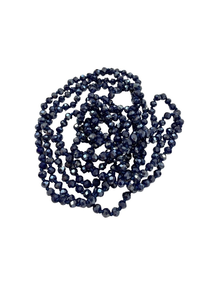 Collar de mini cristales en tono azul navy