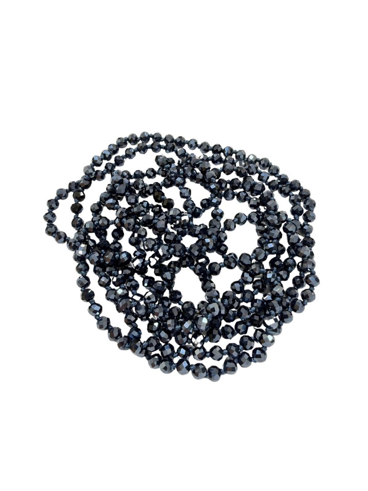 Collar de mini cristales en tono azul noche