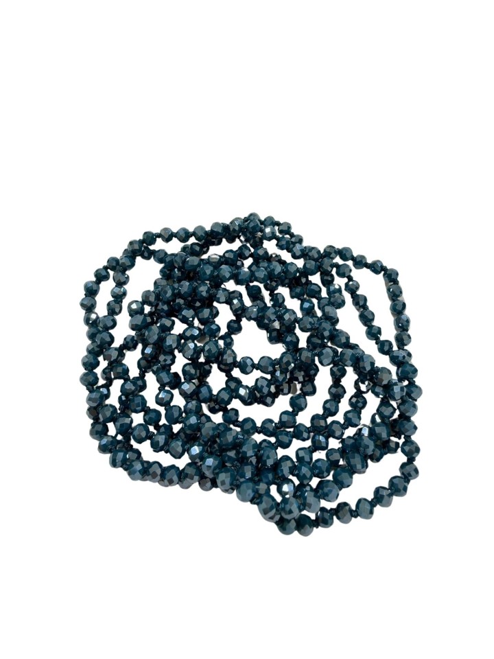 Collar de mini cristales en tono azul jeans