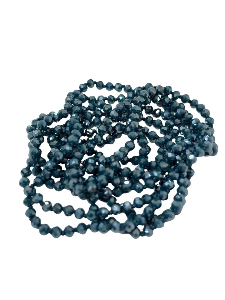 Collar de mini cristales en tono azul jeans