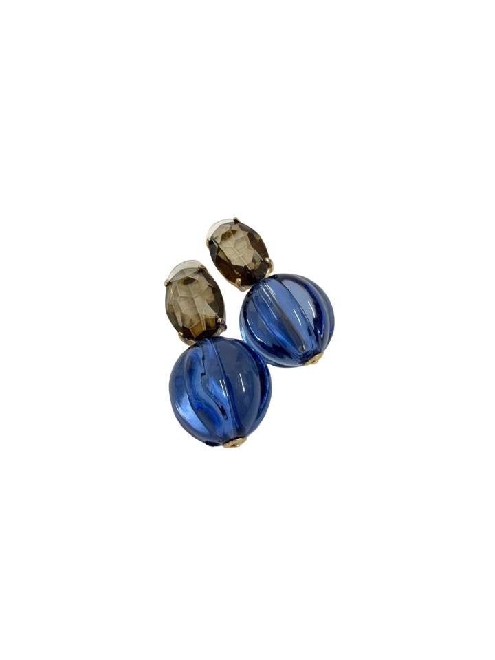 Pendientes bola azul