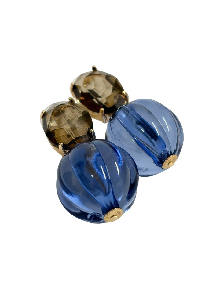 Pendientes bola azul