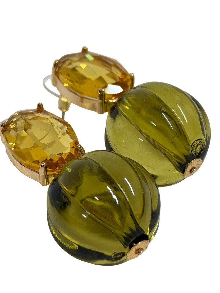 Pendientes bola verde