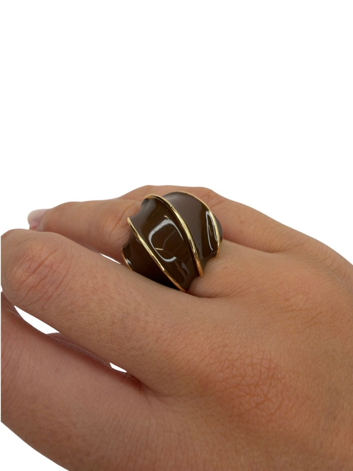 Anillo Retro Marrón