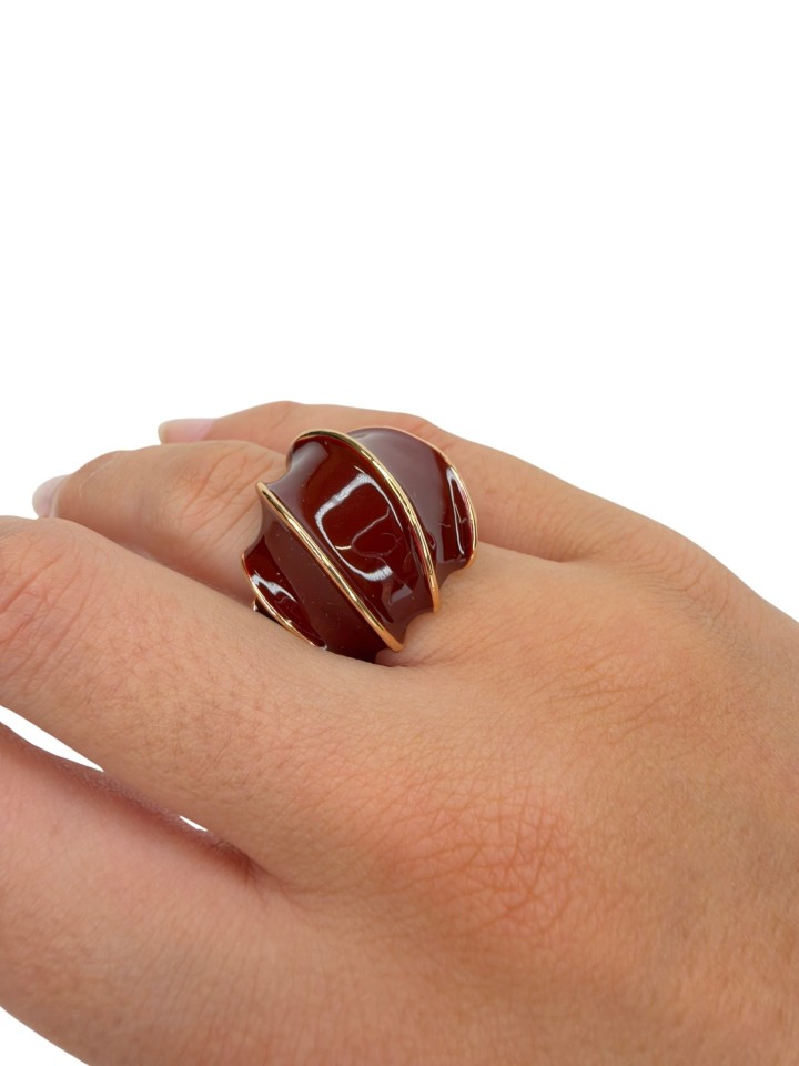 Anillo Retro Granate