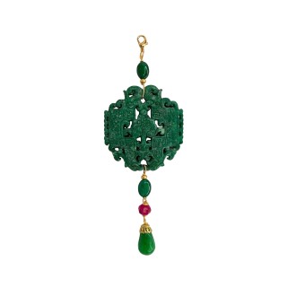 Colgante Oriental verde