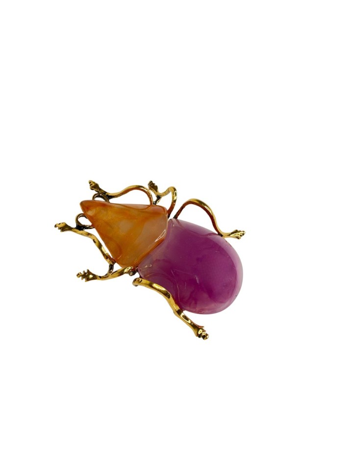 Broche Escarabajo rosa