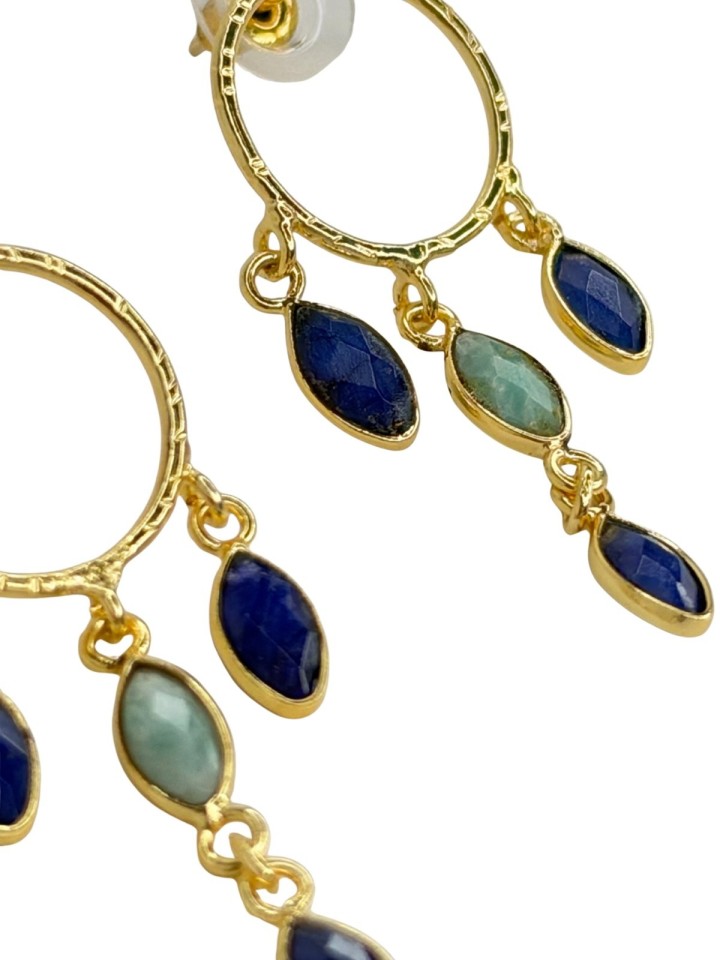 Pendientes Sena azul