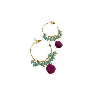 Pendientes Kenia azul
