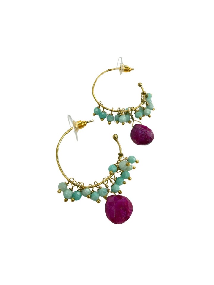 Pendientes Kenia azul