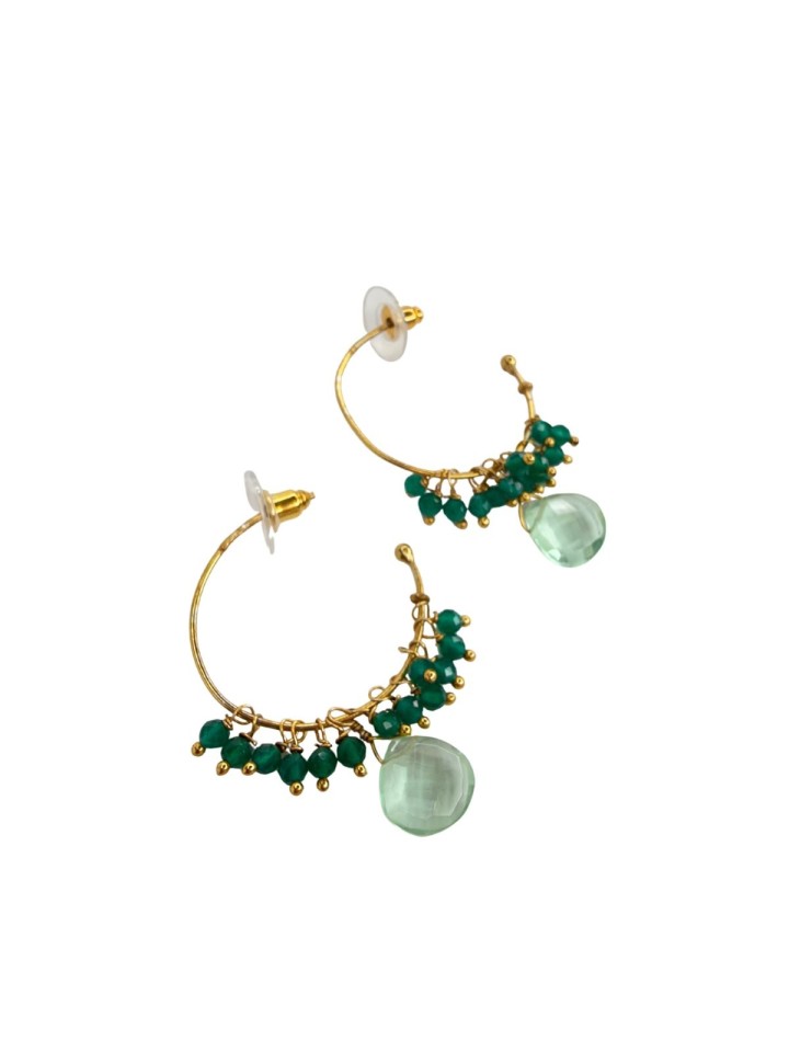 Pendientes Kenia verde