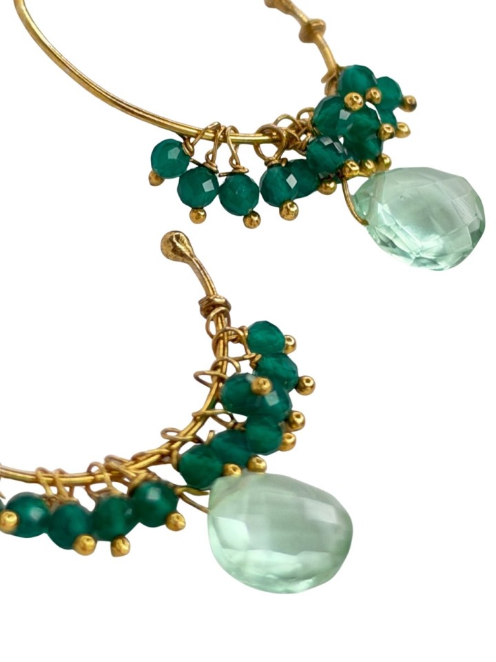 Pendientes Kenia verde