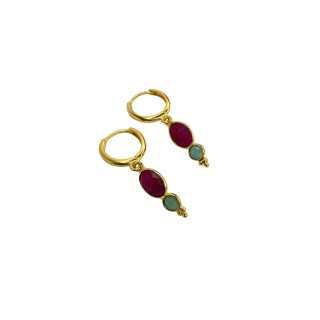 Pendientes Cluny granate