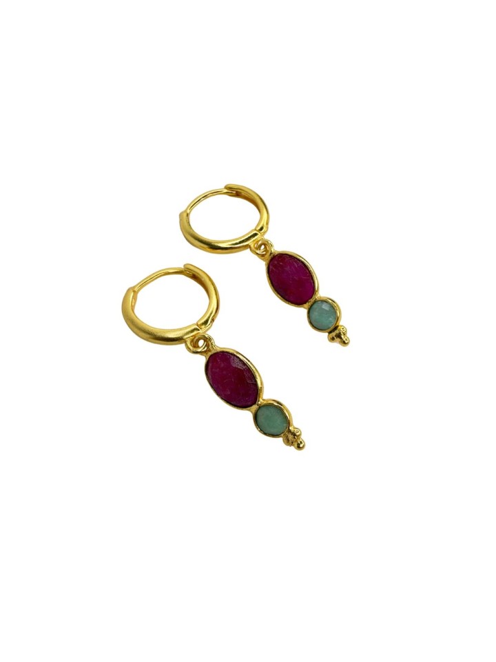 Pendientes Cluny granate