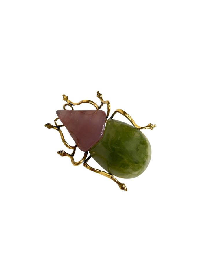 Broche Escarabajo verde